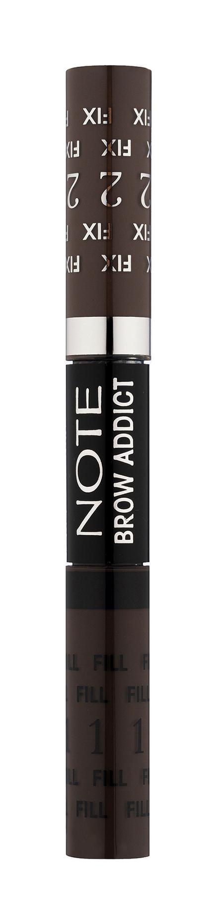 Gaş fiksatory NOTE BROW ADDICT TINT & SHAPING GEL № 04