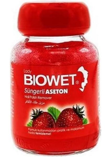 BIOWET Guluňaly (klubnika) ýörite gubkaly lak aýyryjy, 75 ml