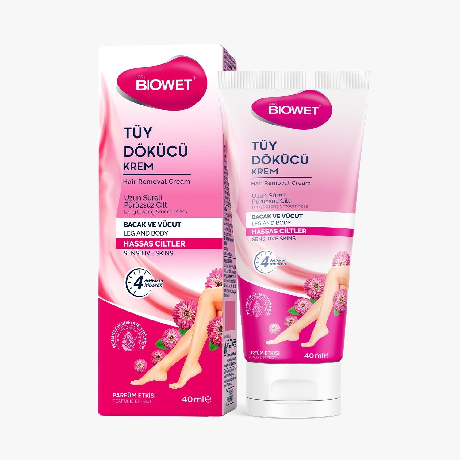BIOWET Duýgur deri üçin tüýleri aýyryjy krem, 40 ml