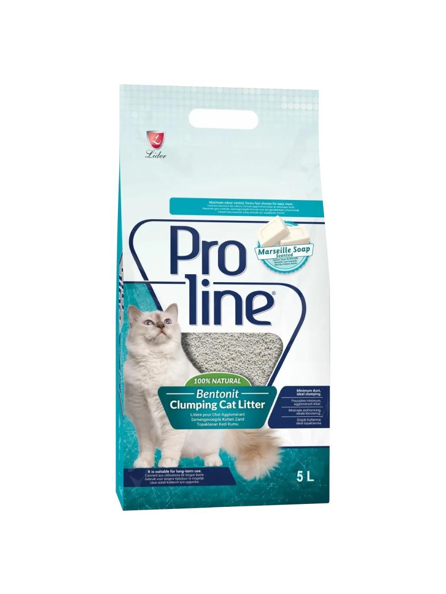 Бентонитовый комкующийся наполнитель для кошачьих туалетов Proline - 5л
