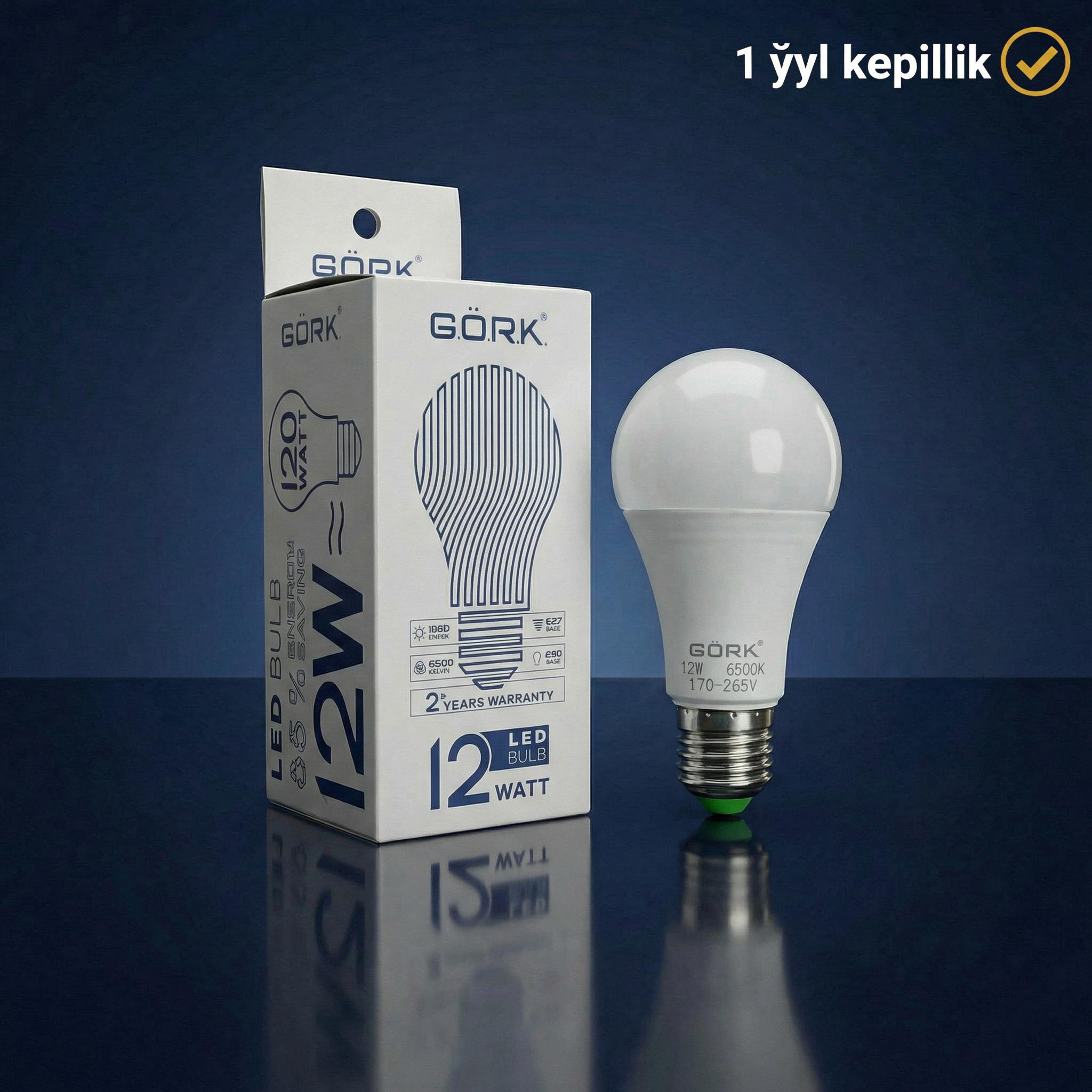 Lampa G.Ö.R.K. 12w_a60_e27_6500k