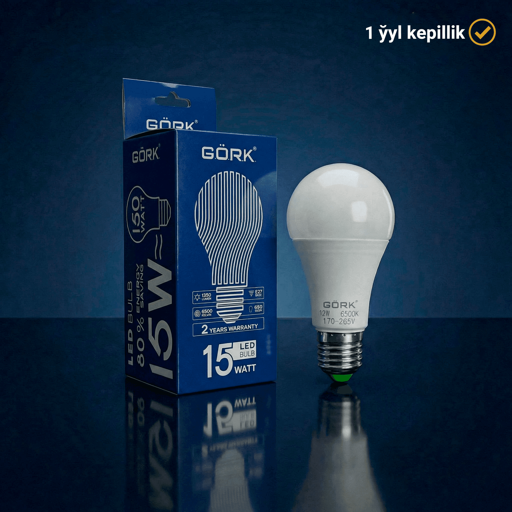 Lampa G.Ö.R.K. 15w_a70_e27_6500k