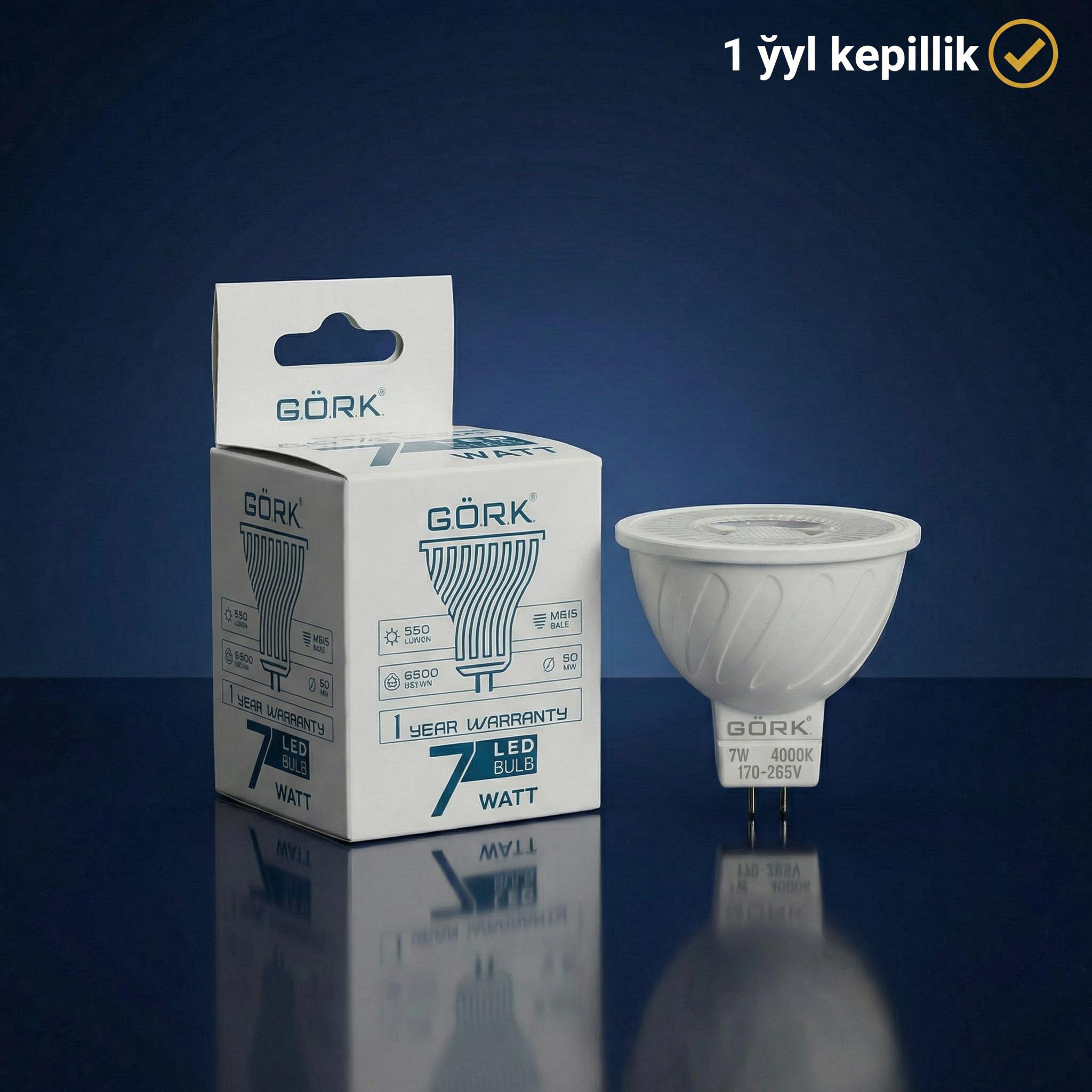 Lampa G.Ö.R.K. 7w_MR16_4000k