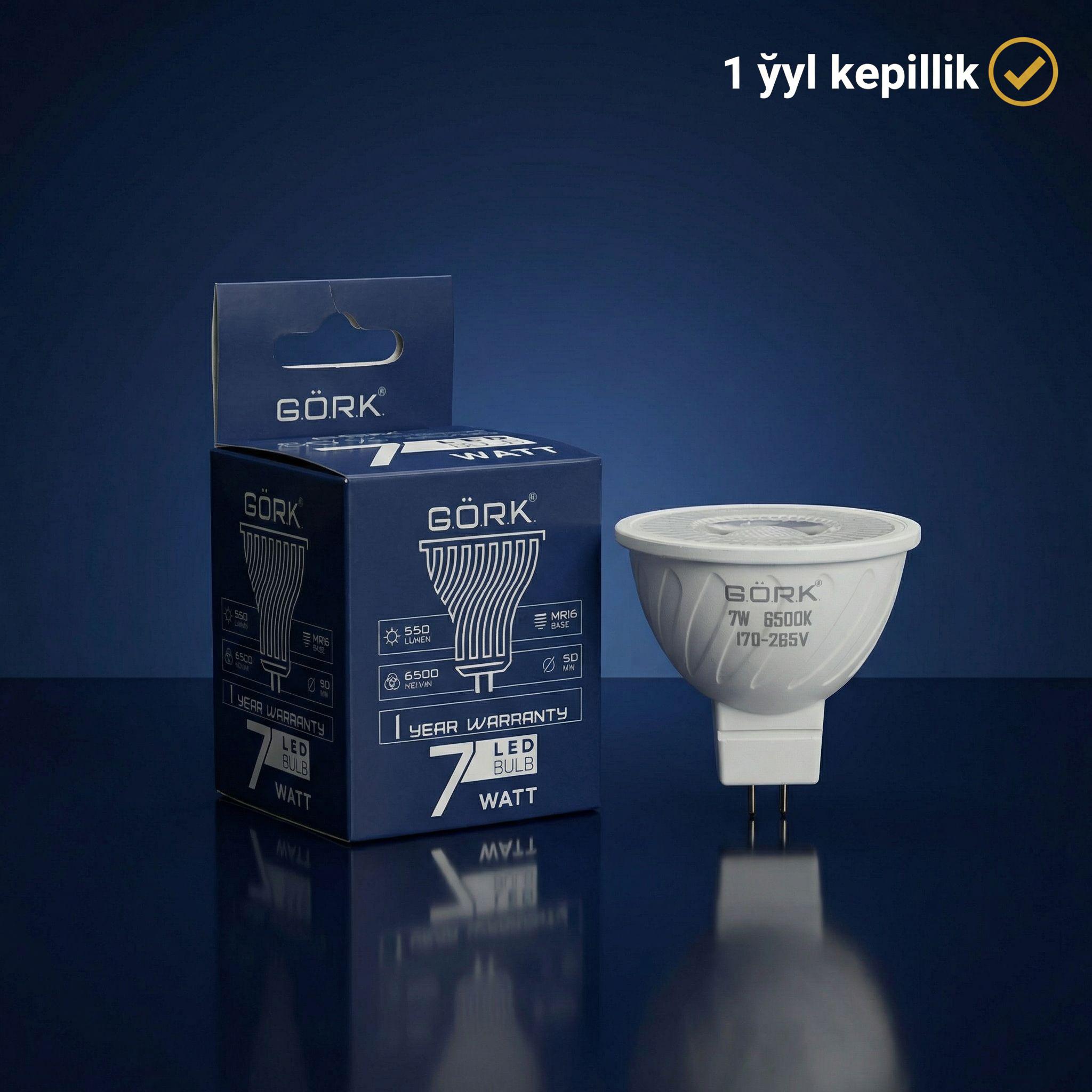 Lampa G.Ö.R.K. 7w_MR16_6500k