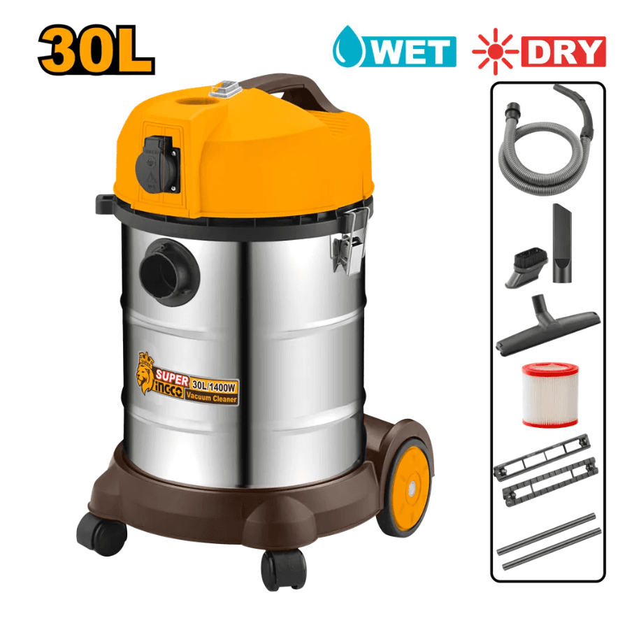 Gurluşyk işlerinde ulanylýan tozan sorujy INGCO VC14301