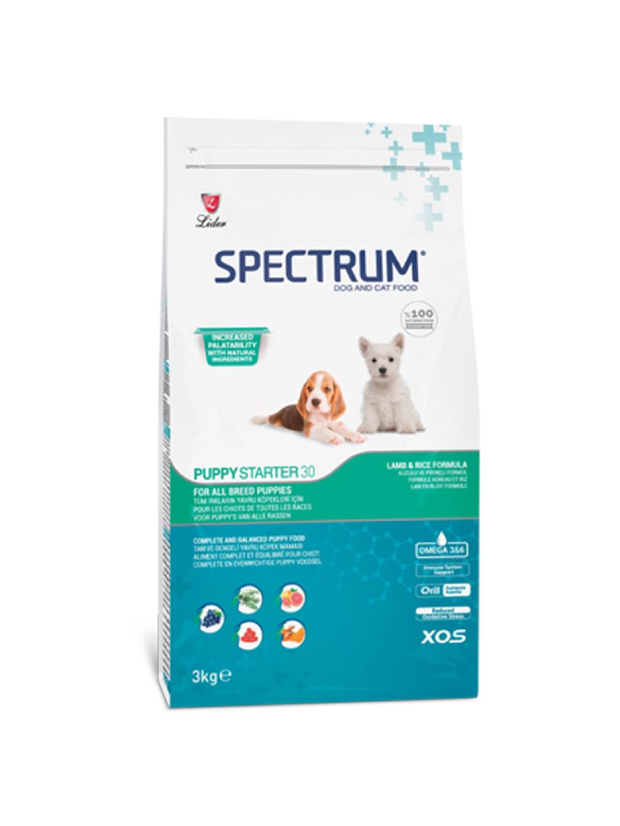 Güjükleriň ähli görnüşleri üçin iýmit Spectrum Puppy Starter30 - goýun eti we tüwi 3 kg