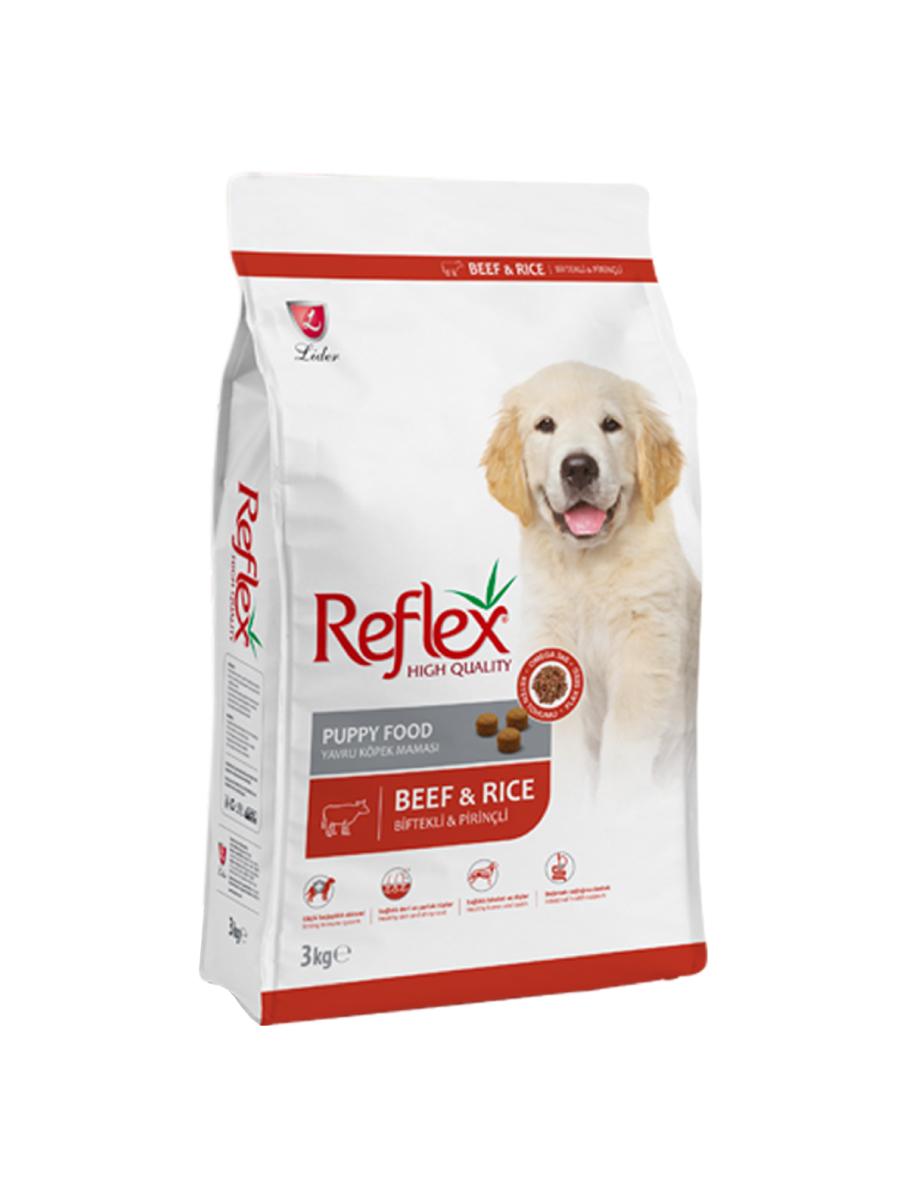 Kiçi itler üçin iýmit Reflex - sygyr eti we tüwi 3kg