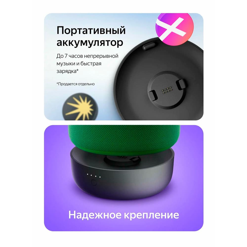 Умная колонка Яндекс Станция Мини 3 Про YNDX-00059, 18 Вт, Bluetooth, Matter, Wi-Fi, ZigBee, питание от сети, зеленый