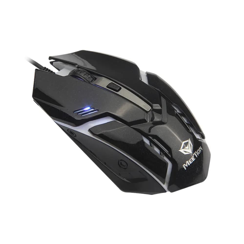 Мышь игровая компьютерная MEETION MT-M371 Black c RGB подсветкой
