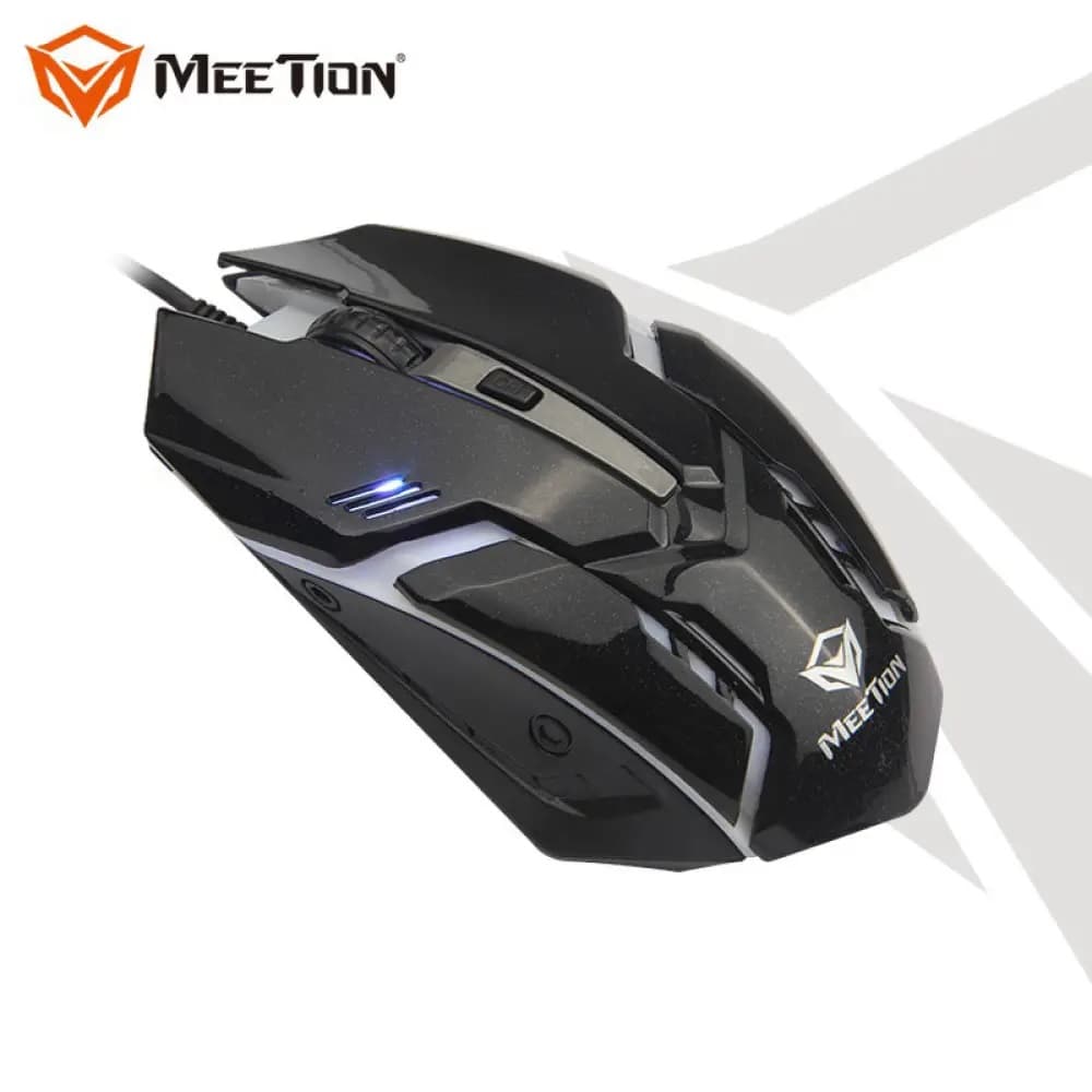 Мышь игровая компьютерная MEETION MT-M371 Black c RGB подсветкой
