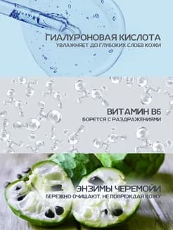Пенка для умывания PREBIOTIC FOAM гиалуроновое увлажнение, 200 мл