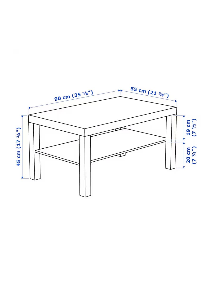 Журнальный столик IKEA Lack белый, 90x55 см