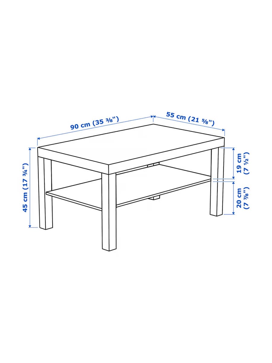 Журнальный столик IKEA Lack белый, 90x55 см