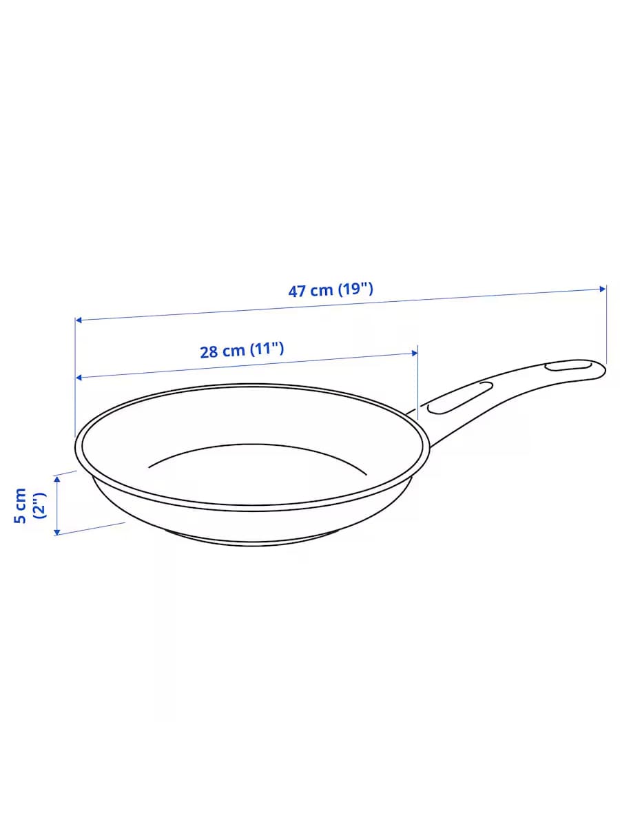 Сковородка IKEA HEMLAGAD черная 28 см