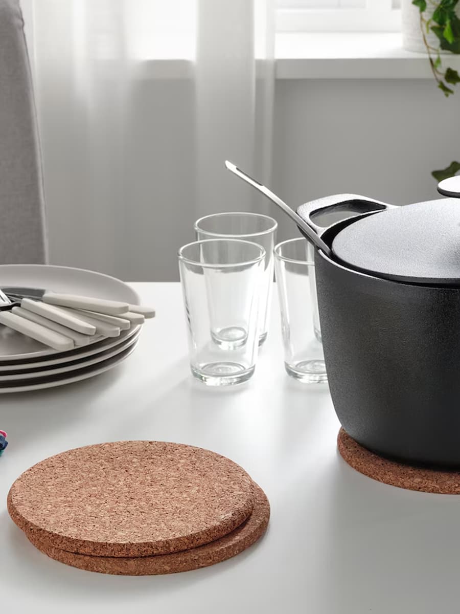Подставка IKEA HEAT пробка 19 см