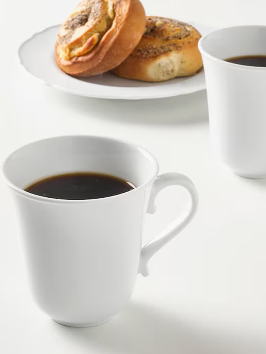 Кружка IKEA UPPLAGA белая,35 сл