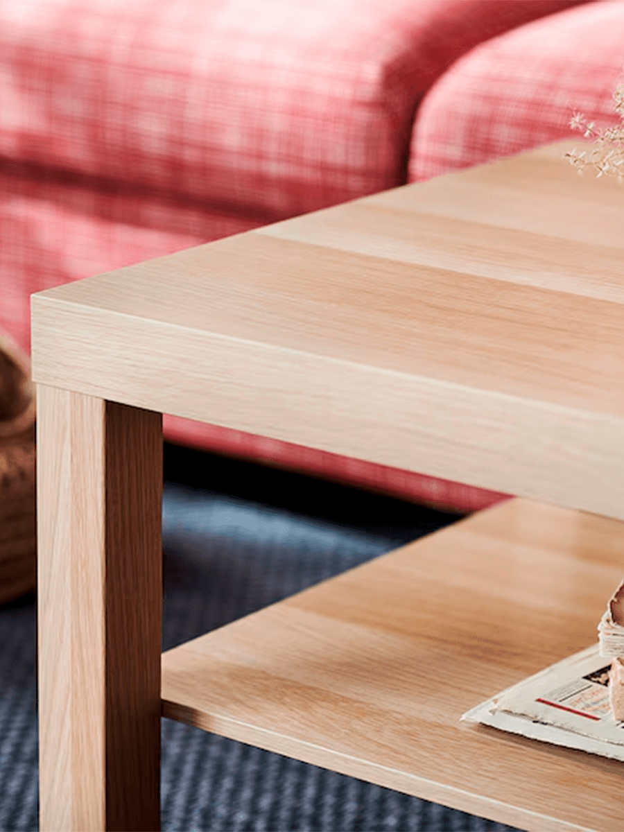 Журнальный столик IKEA Lack 90x55 см под беленый дуб