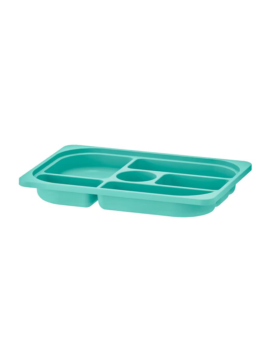 Лоток IKEA TROFAST для хранения с отделениями, бирюзовый, 42x30x5 см