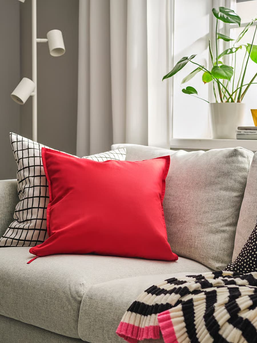 Чехол на подушку IKEA GURLI красный, 50х50 см
