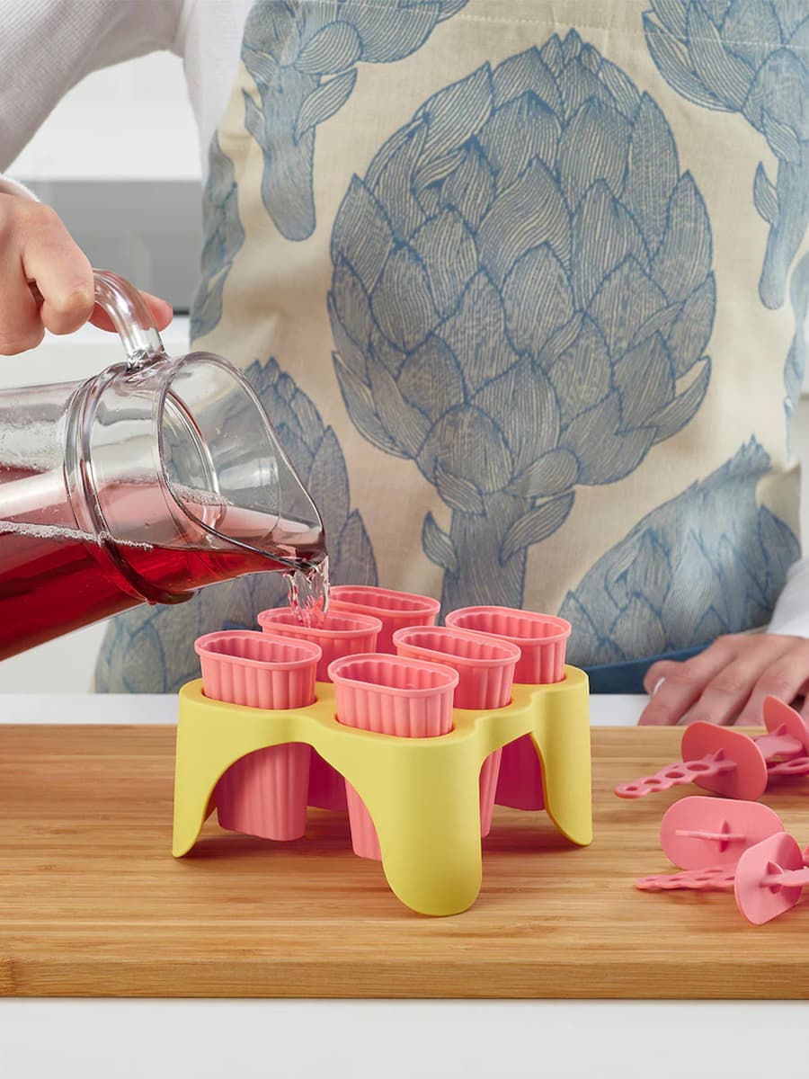 Мороженица IKEA UPPFYLLD на палочке розовый/желтый