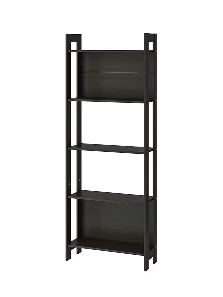 Стеллаж черно-коричневый  IKEA LAIVA 62x165 см