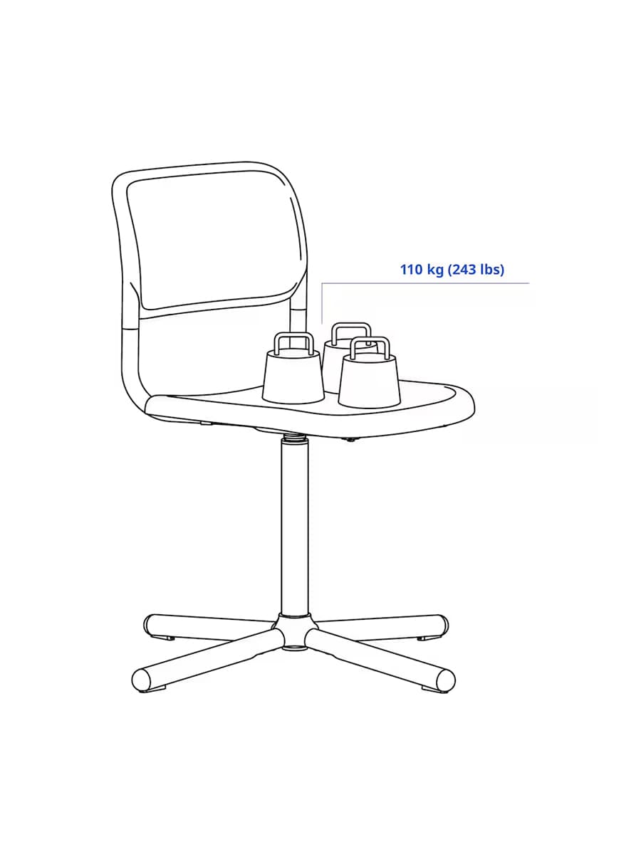Вращающееся кресло IKEA SMÄLLEN черное
