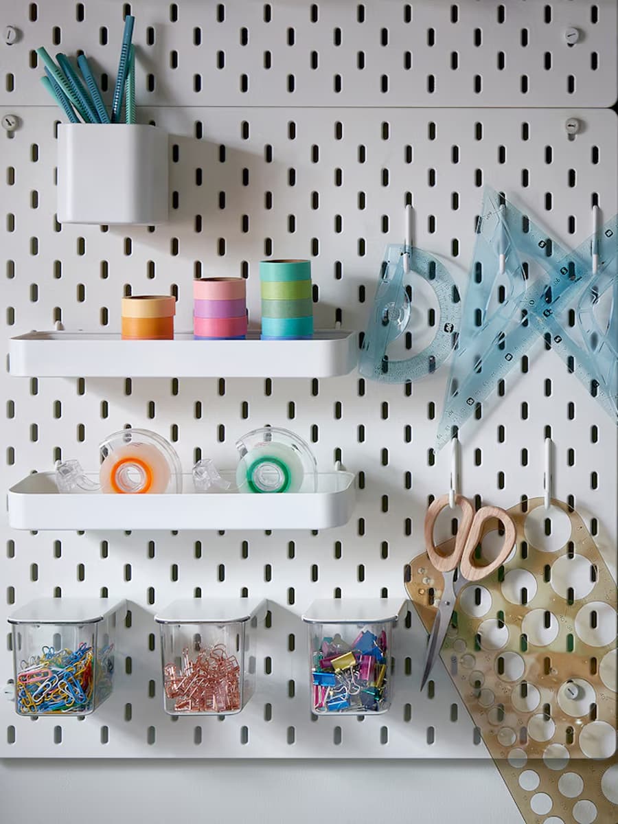 Комбинация перфорированной доски IKEA SKÅDIS белый 56х56 см