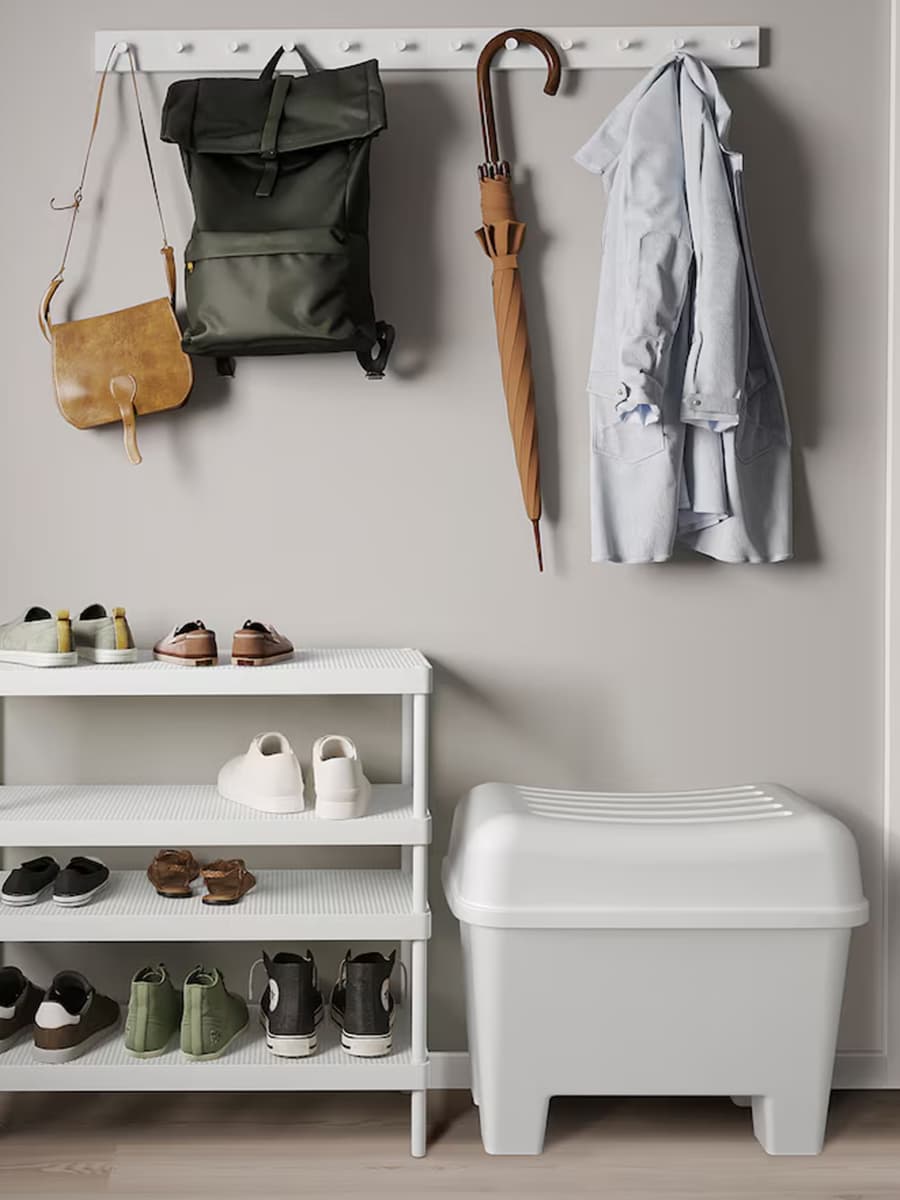 Табурет IKEA BURSJÖN с ящиком для хранения, белый