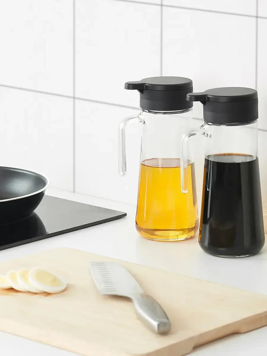 IKEA CELEBRERA бутылка для масла/уксуса, стеклянная