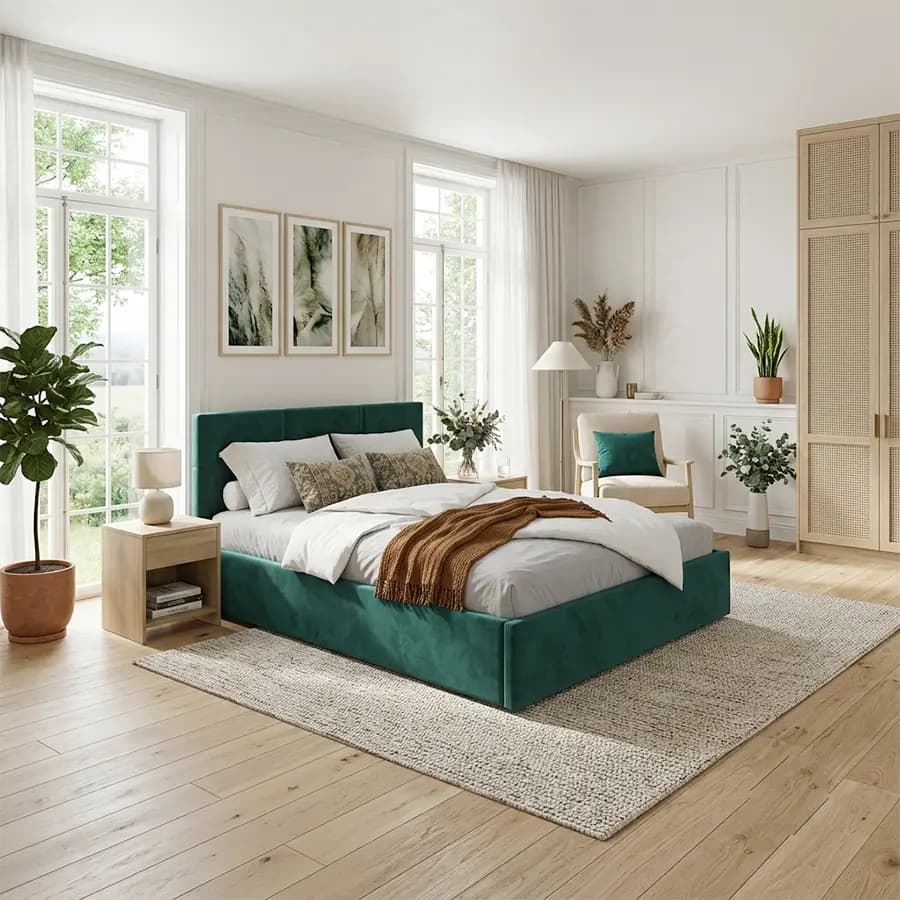 Wellum180 Green Двуспальная кровать