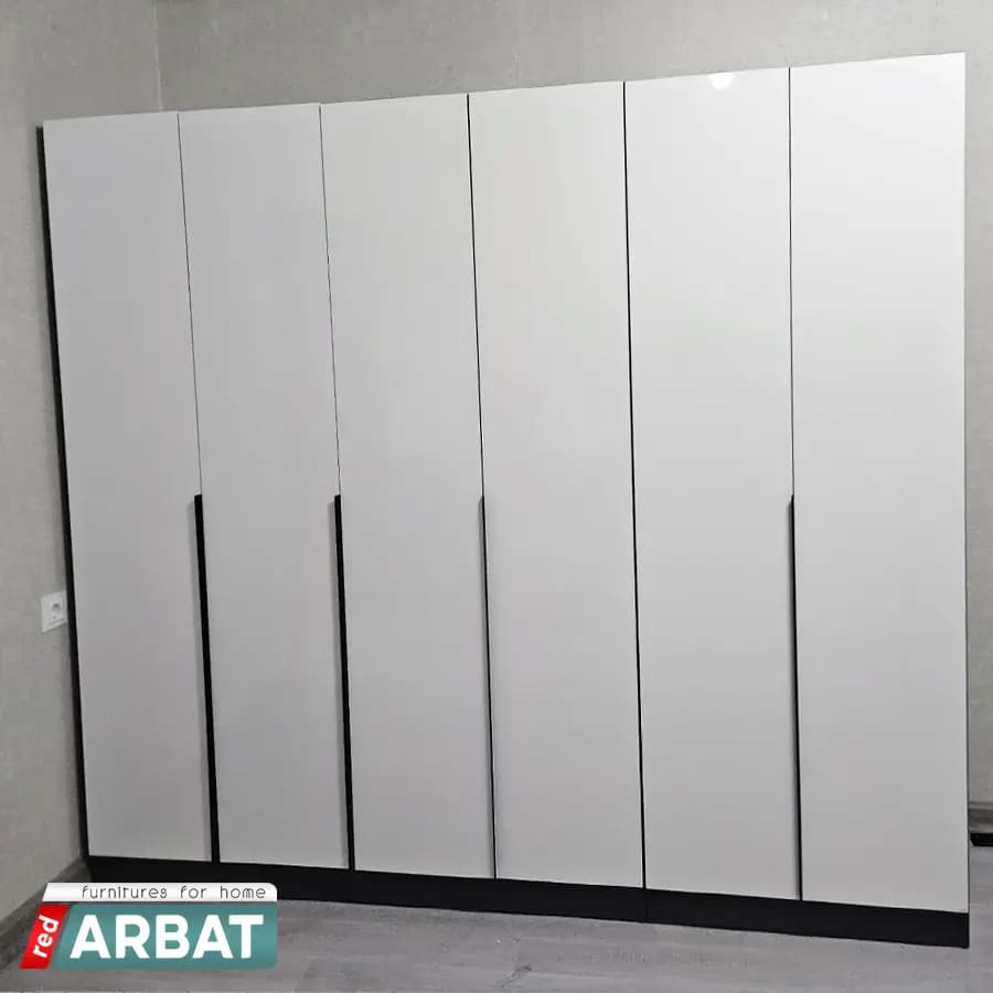 Распашной шкаф Арно Антрацит Белый 6 двери