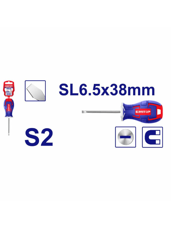 Отвертка (-) 6.0mm 38mm