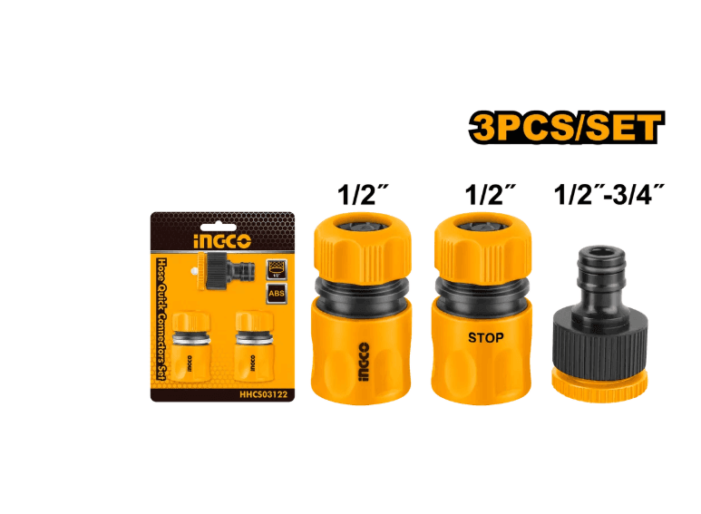 Набор соединителей для шлангов INGCO HHCS03122 1/2" 3 шт.