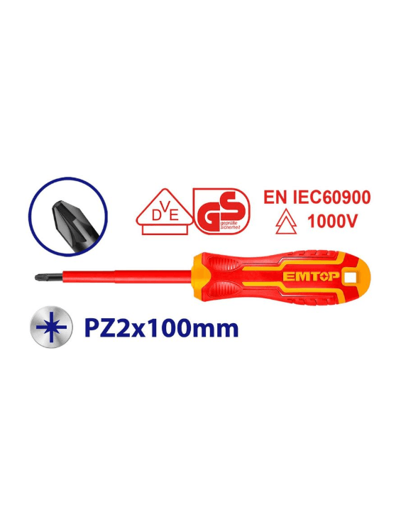Отвертка 1000V Cr-V (+) PZ2*100mm