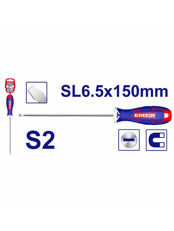 Отвертка (-) 6.5mm 150mm