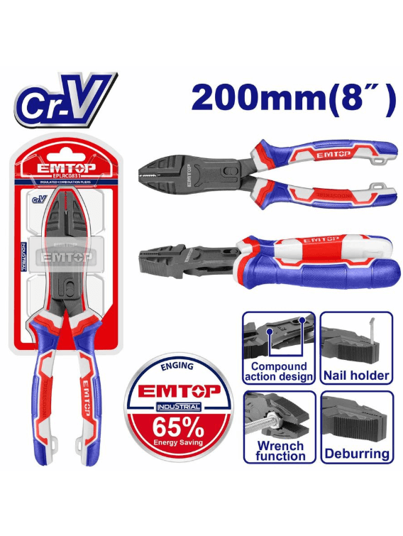 Плоскогубцы uniwersal (65%) 8r 200mm