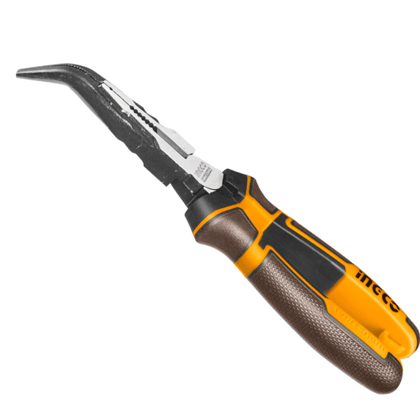 Тонкогубцы изогнутые 160мм INGCO HHBNP28160