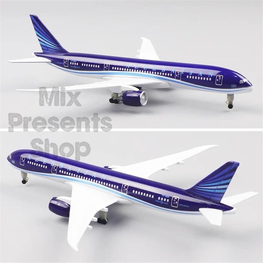 Модель самолёта "Azerbaijan" Boeing-787 "Dreamliner" 20см (металл)