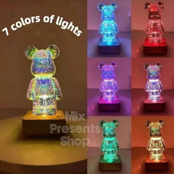 Светильник ночник "Мишка неон" Atmosphere light USB