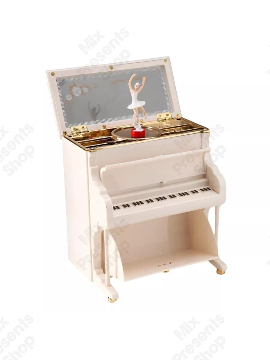 Шкатулка музыкальная "Piano" для украшений с балериной