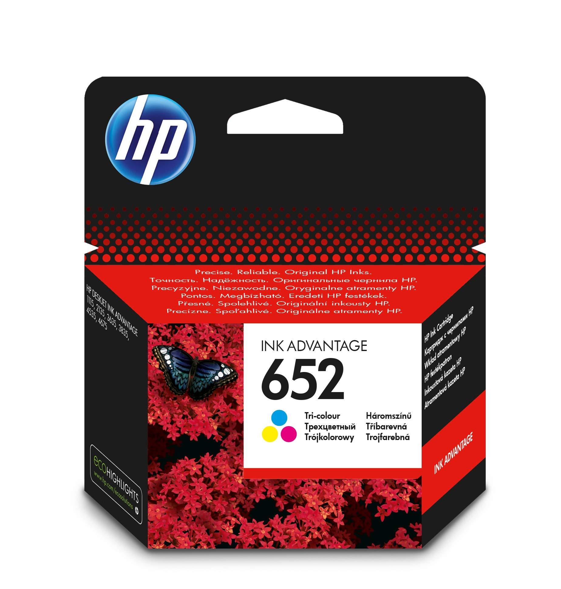 InkJet HP DJ 652 F6V24AE BHL Kartriji (dürli reňkli) çüwdürimli printerler üçin