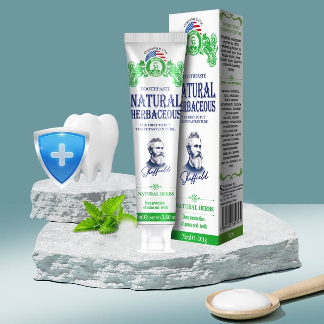 SHEFFIELD Зубная паста против кариеса , Natural Herbaceous 75 мл
