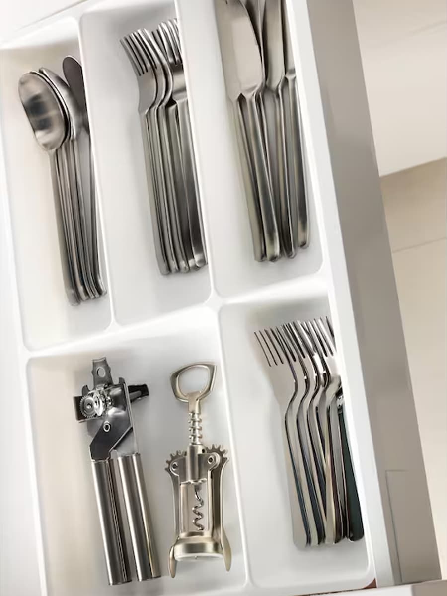 Лоток для столовых приборов IKEA STÖDJA белый 31x50 см