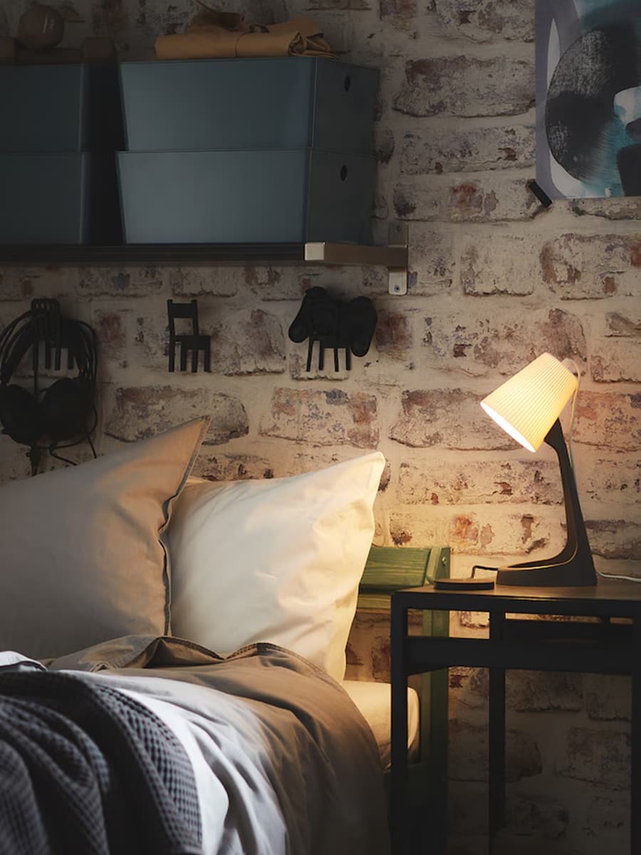 Рабочая лампа IKEA SVALLET Темно-серый Белый