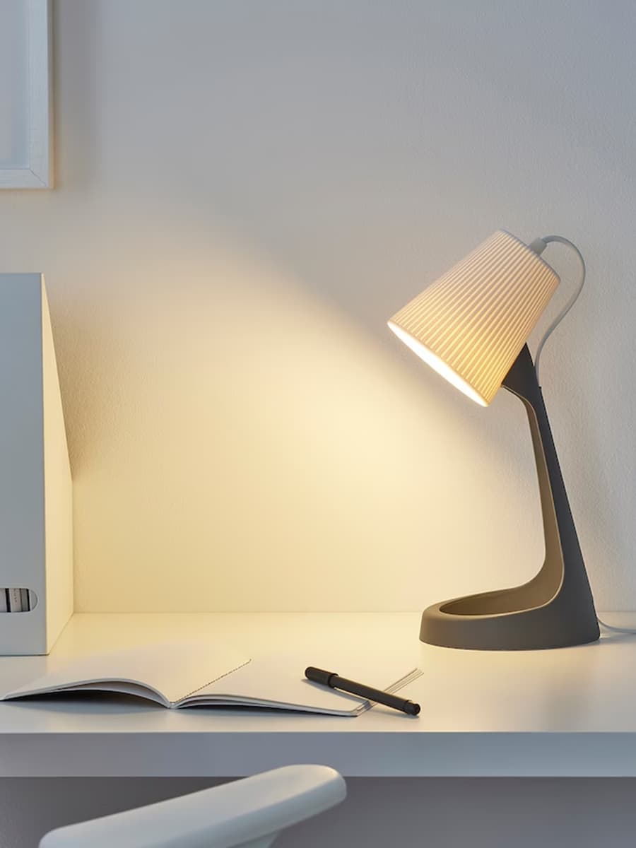 Рабочая лампа IKEA SVALLET Темно-серый Белый