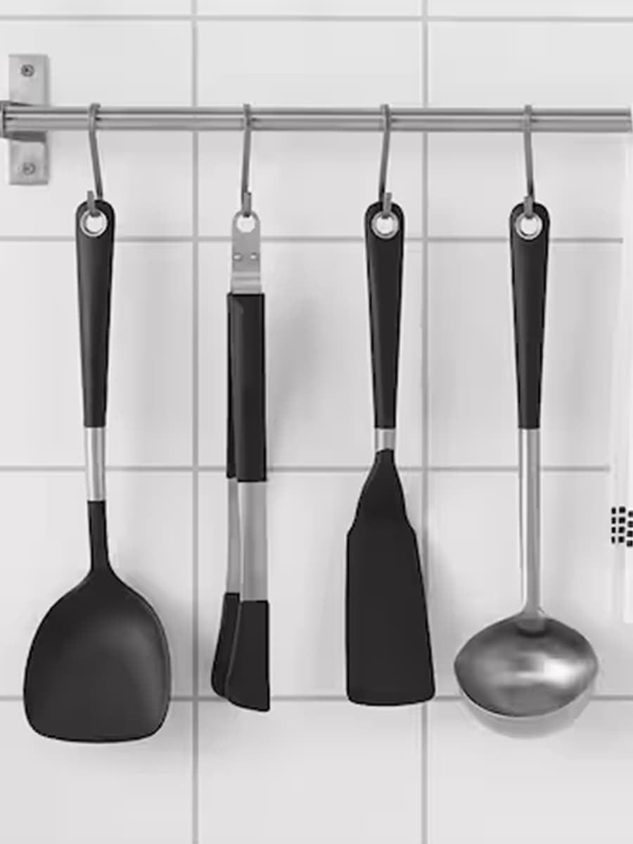Лопаточка для вока-сковороды IKEA 365+ HJÄLTE нержавеющая сталь/черный