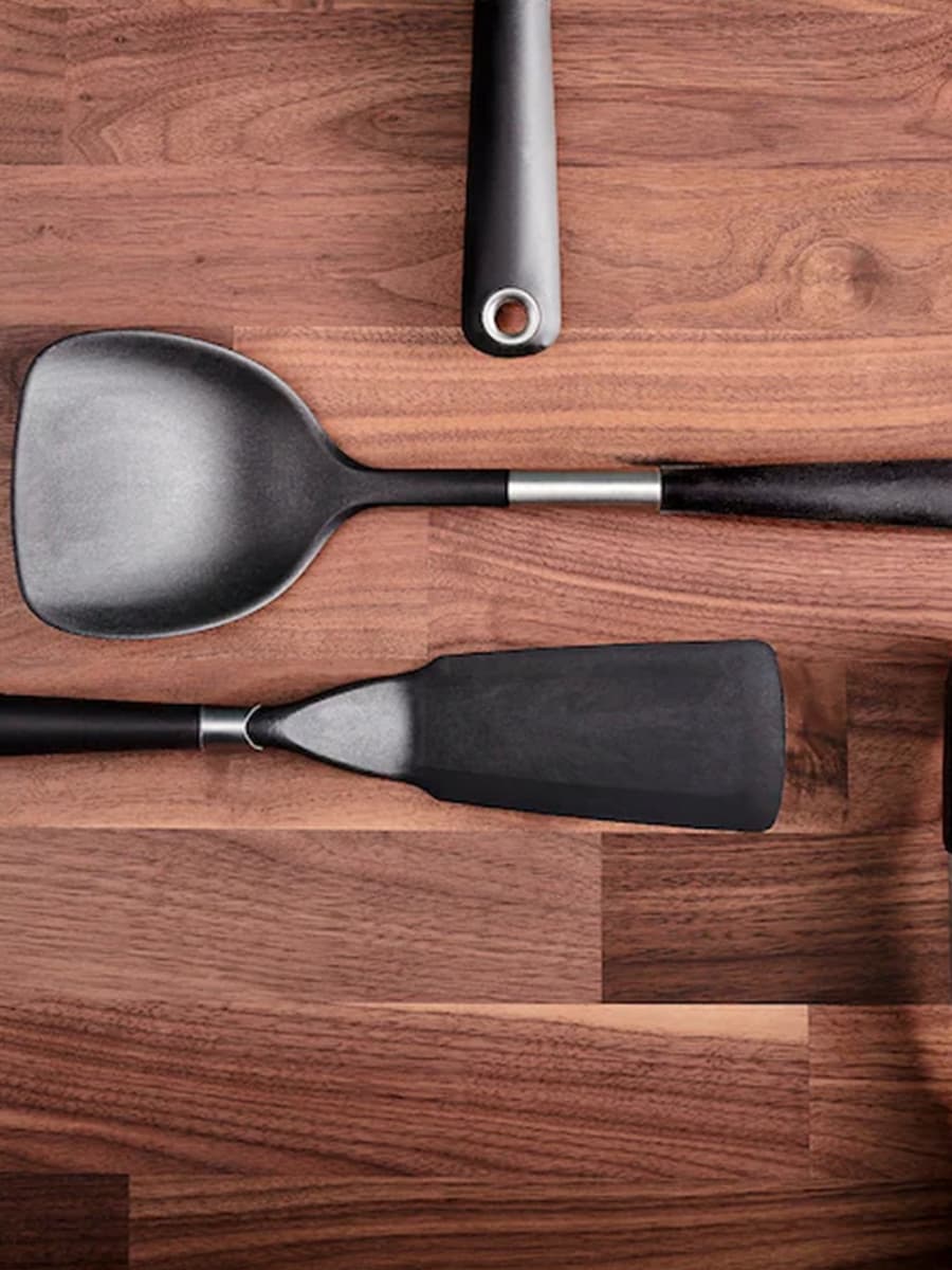 Лопаточка для вока-сковороды IKEA 365+ HJÄLTE нержавеющая сталь/черный