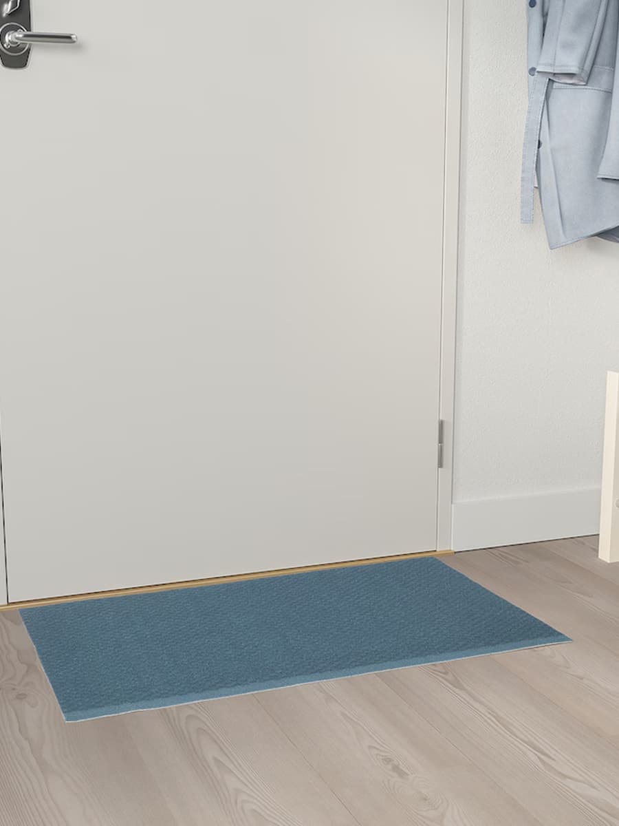 Придверный коврик, для интерьер IKEA KLAMPENBORG синий 50x80 см