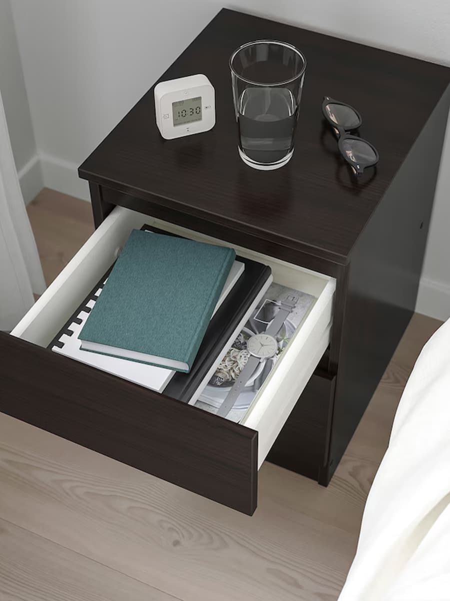 Комод с 2 ящиками IKEA KULLEN черно-коричневый