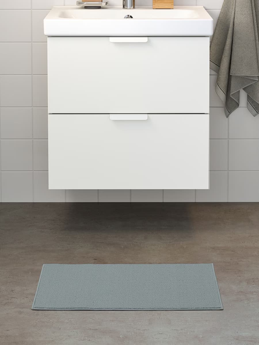 Коврик для ванной IKEA FINTSEN серый,40x60 см